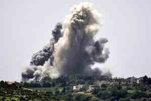 Airstrikes Hit Lebanese Town After Militant Group Hezbollah Sends Drone T...
